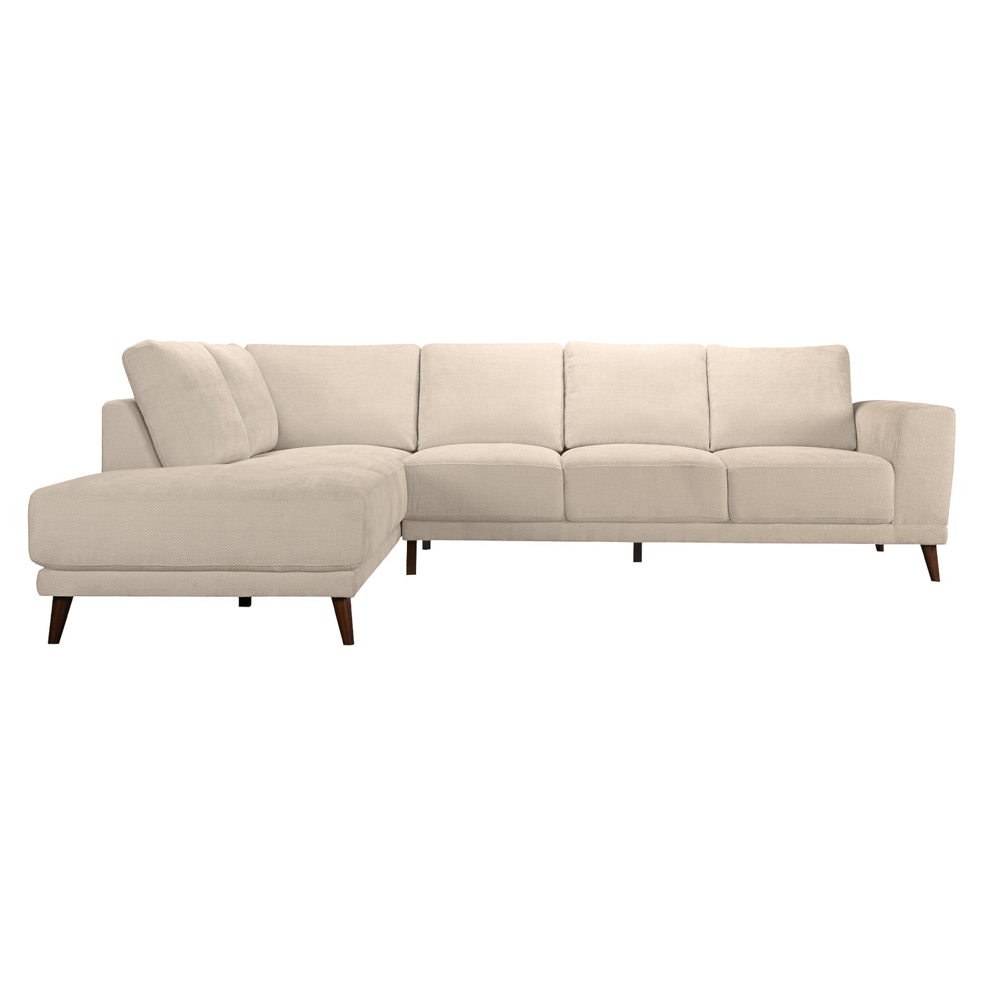 Garwood Sectional Fabric Sofa Cream - Left Facing