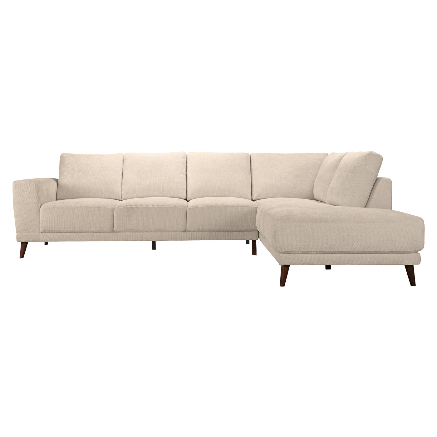 Garwood Sectional Fabric Sofa Cream - Right Facing