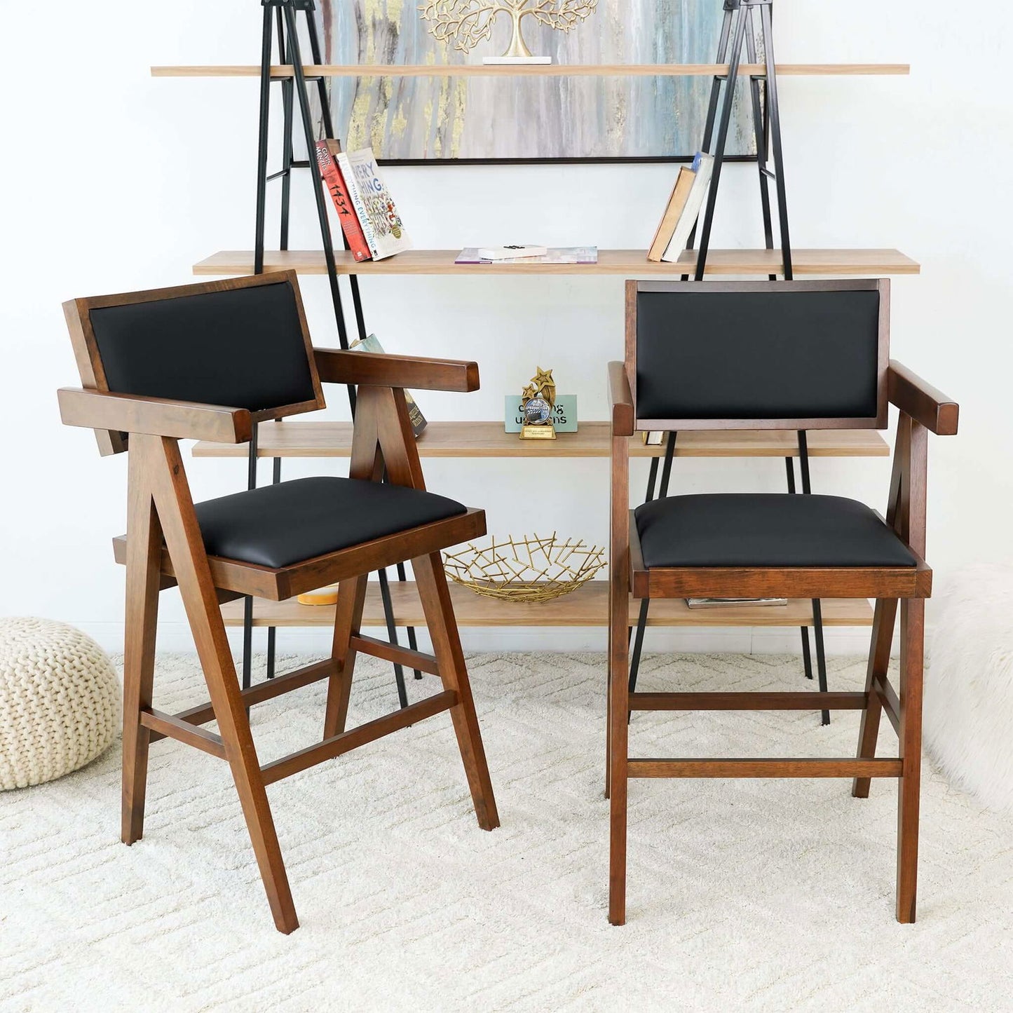 Arthur Counter Chair (Set of 2) | Black