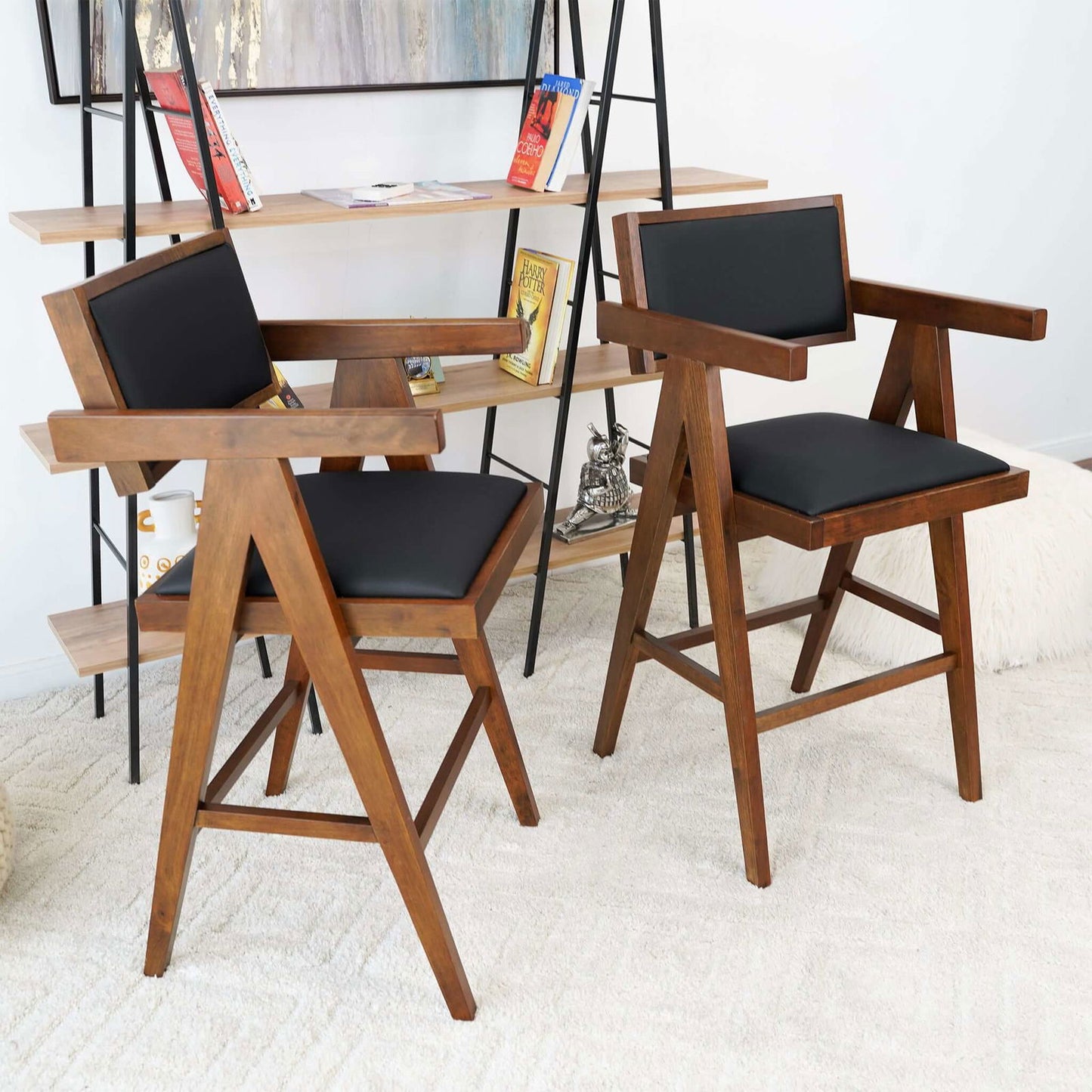 Arthur Counter Chair (Set of 2) | Black