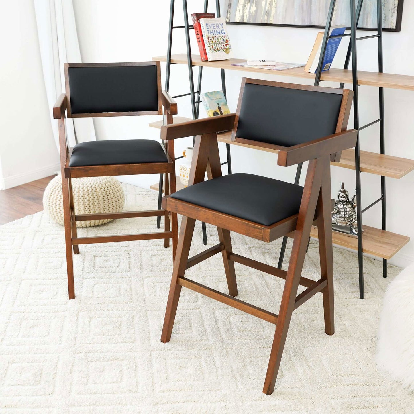 Arthur Counter Chair (Set of 2) | Black