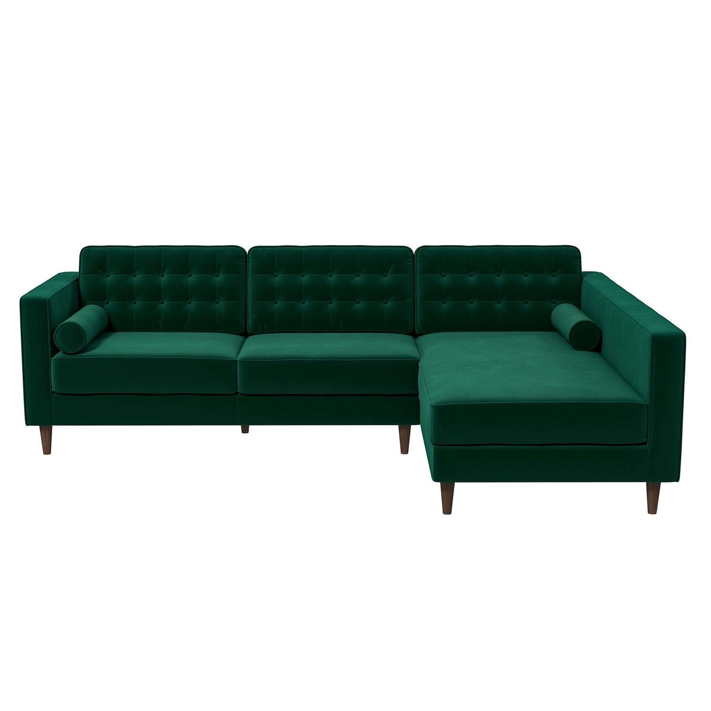 Carol Sectional Velvet Sofa | Green