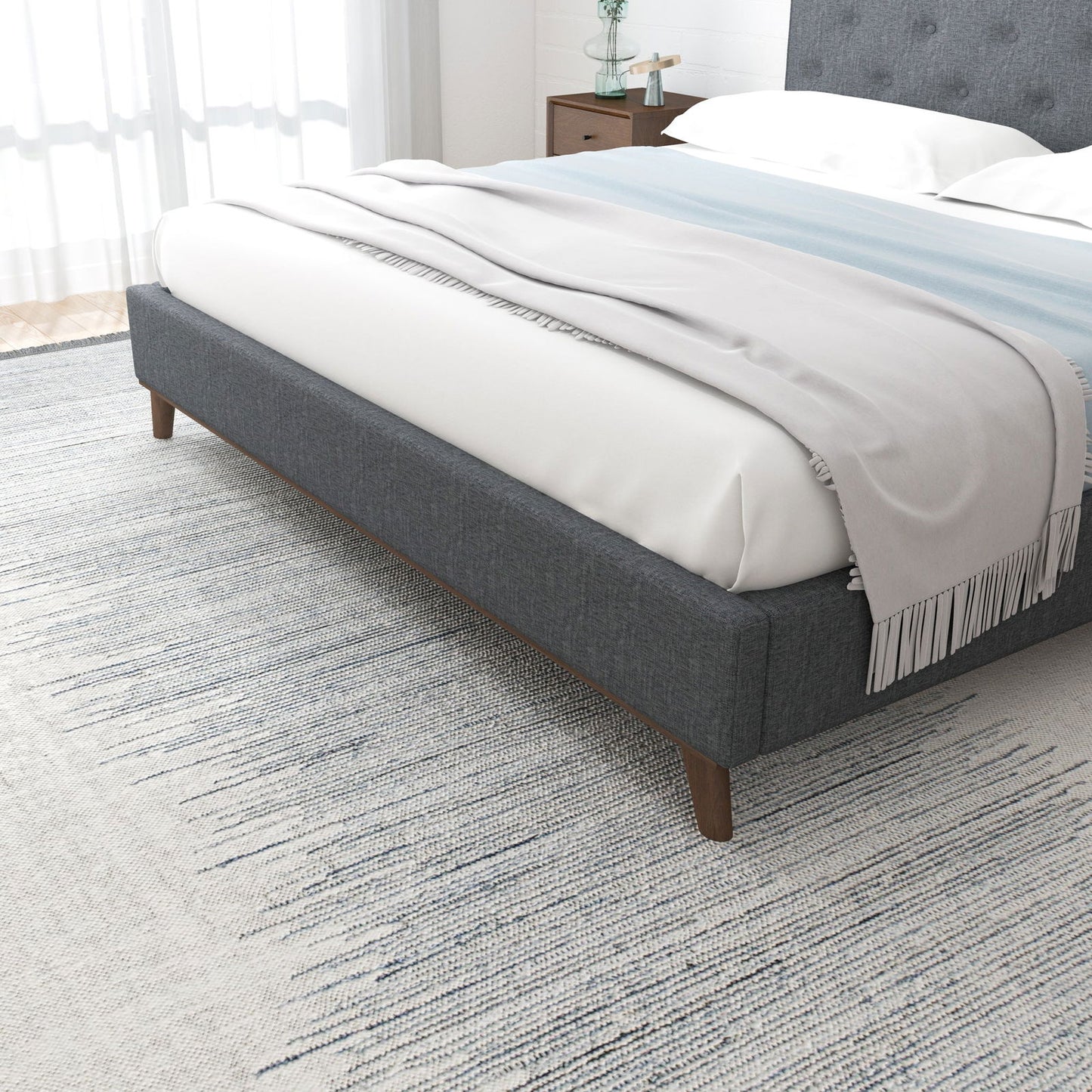 Devin Queen Bed | Dark Gray