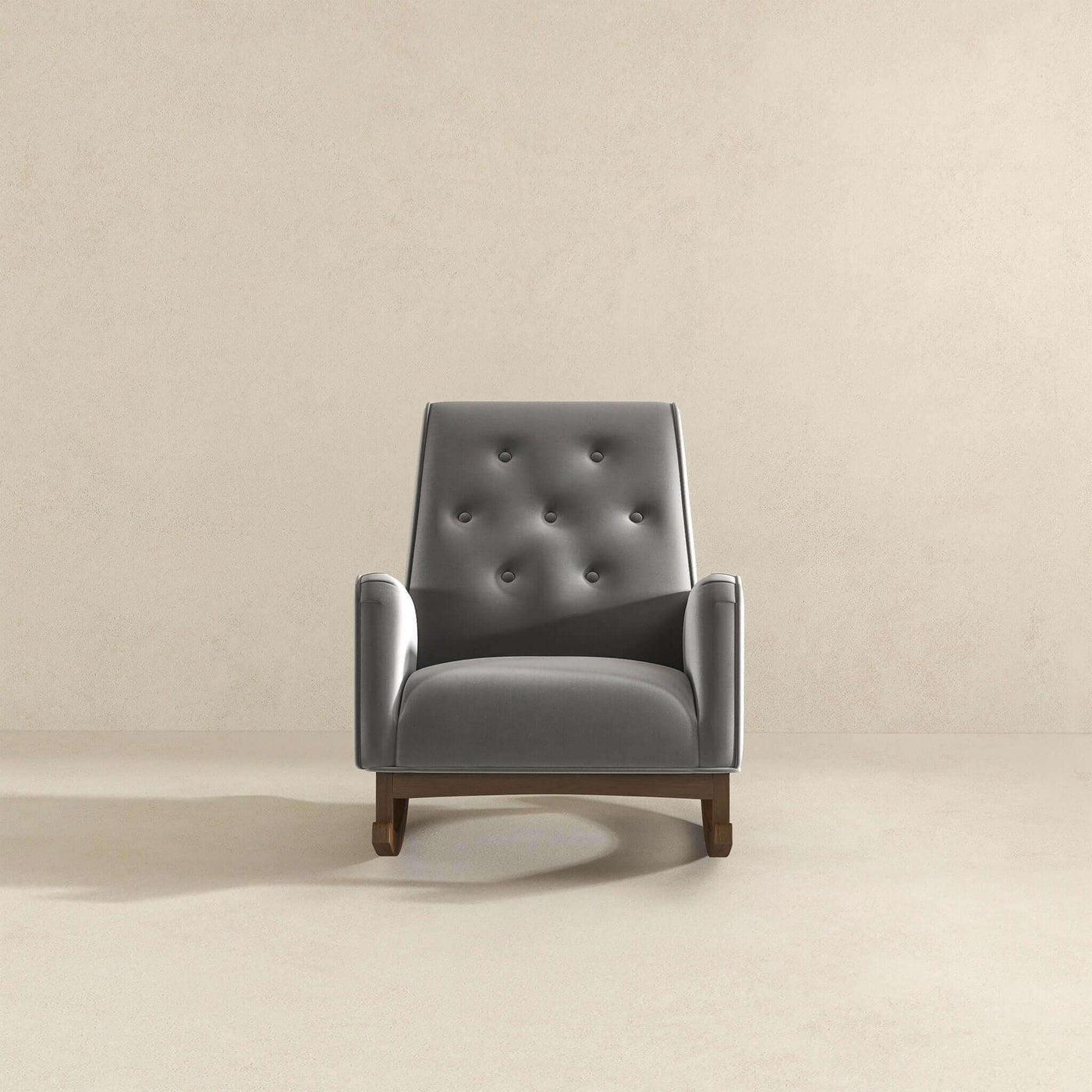 Devon Velvet Rocking Chair | Grey