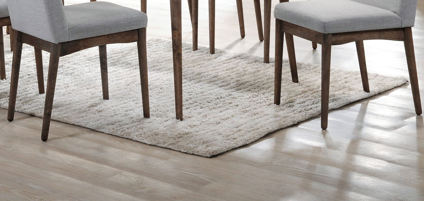 Fabric Upholstered Dining Chairs (2pc Set), Light Grey