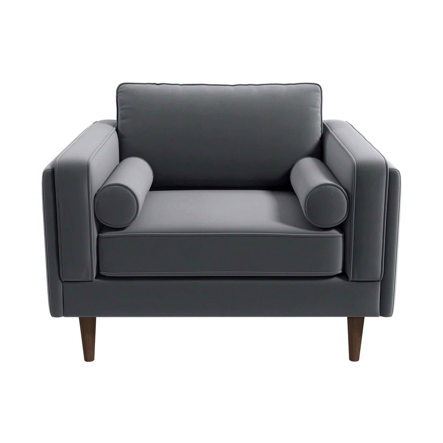 Fairfield Velvet Lounge Chair | Grey