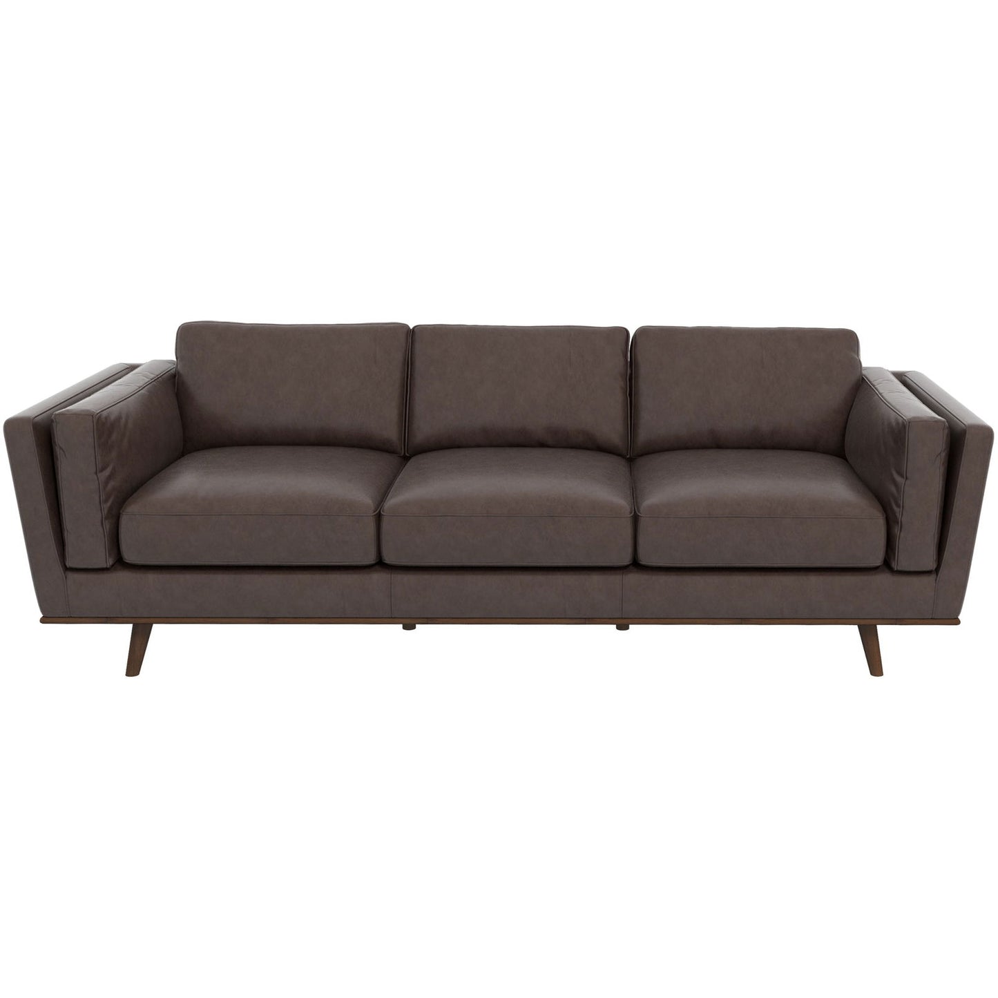 Fresno 91" Leather Sofa | Brown