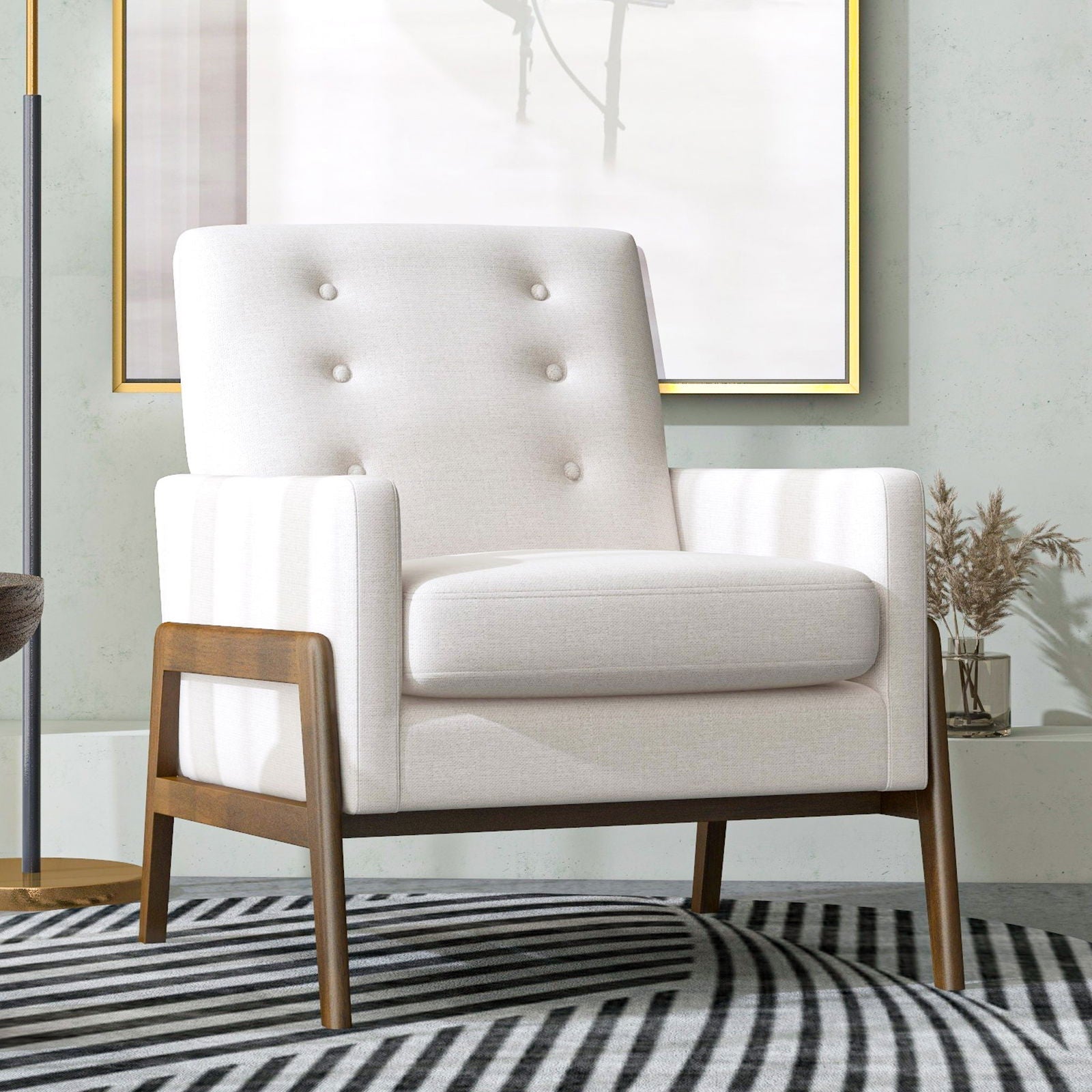 Garret Fabric Lounge Chair | Beige