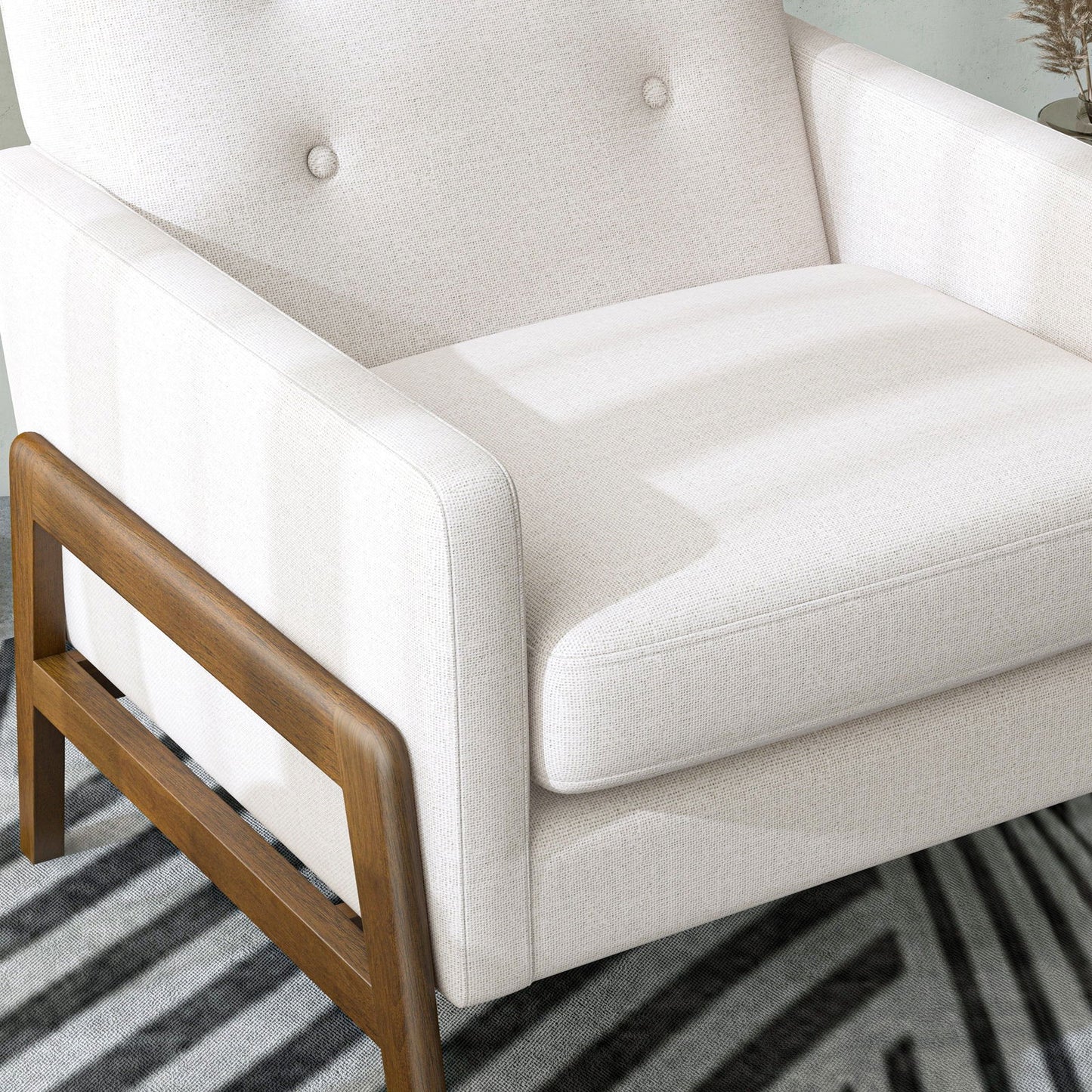 Garret Fabric Lounge Chair | Beige