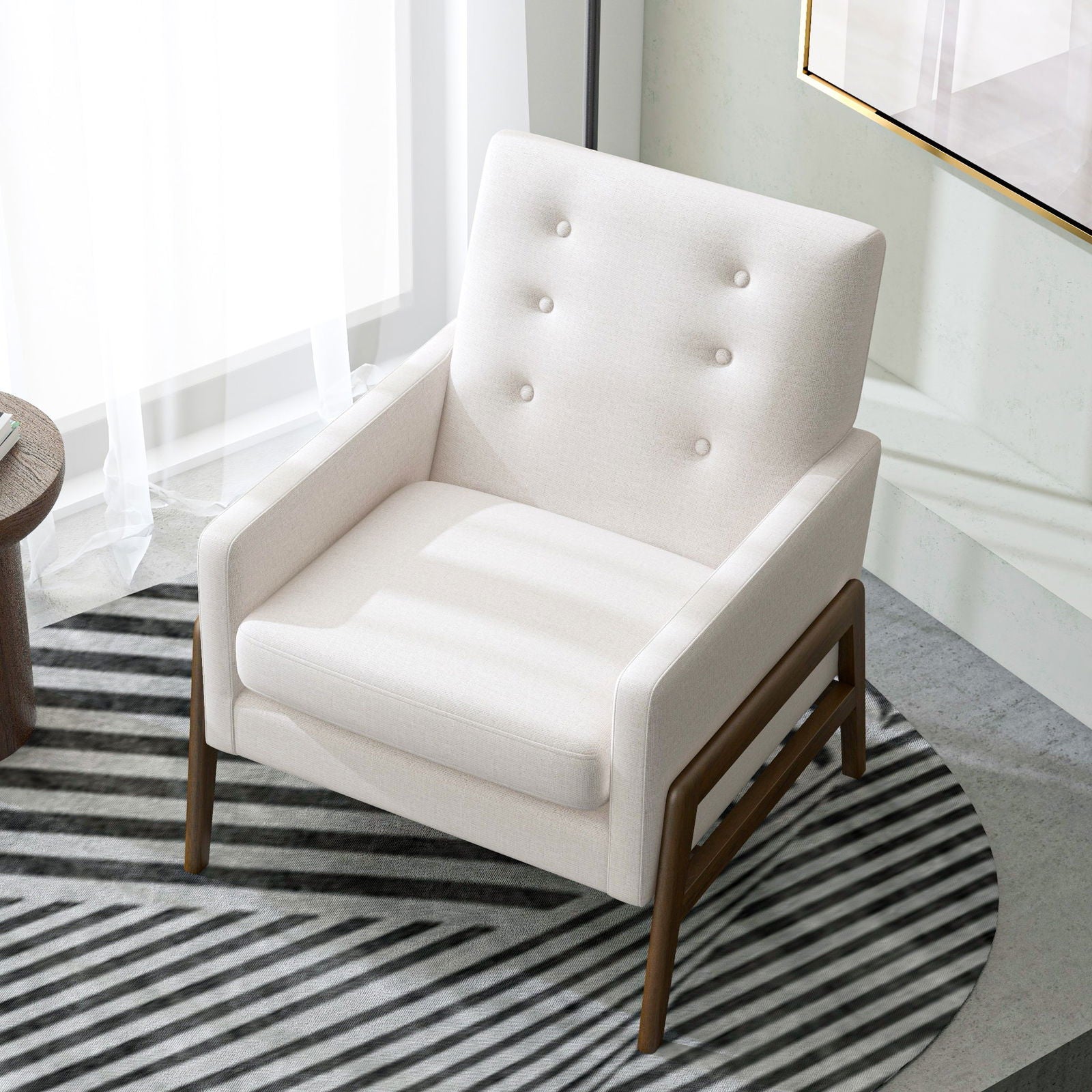 Garret Fabric Lounge Chair | Beige