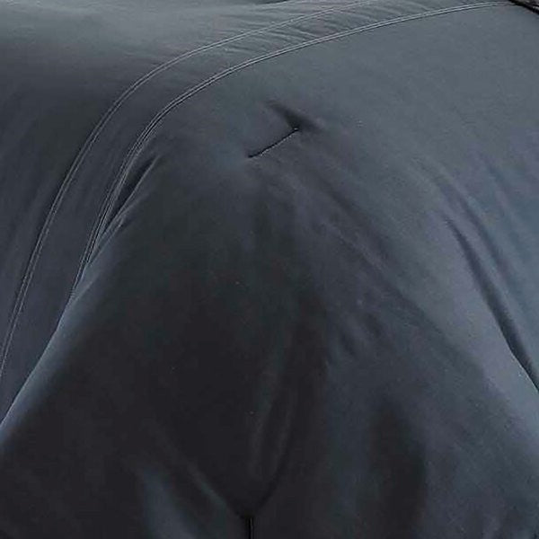 Gray/White Reverse Plaid 100% Cotton Comforter Set, King