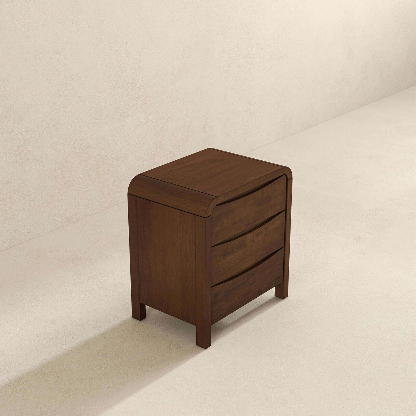 Laurel Solid Wood 3-Drawer Nightstand | Walnut