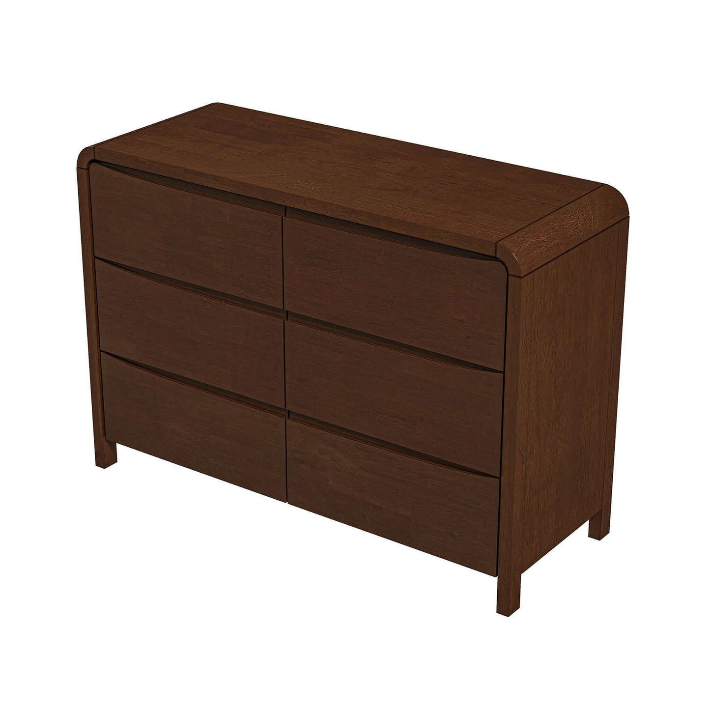 Laurel Solid Wood 6-Drawer Dresser | Walnut