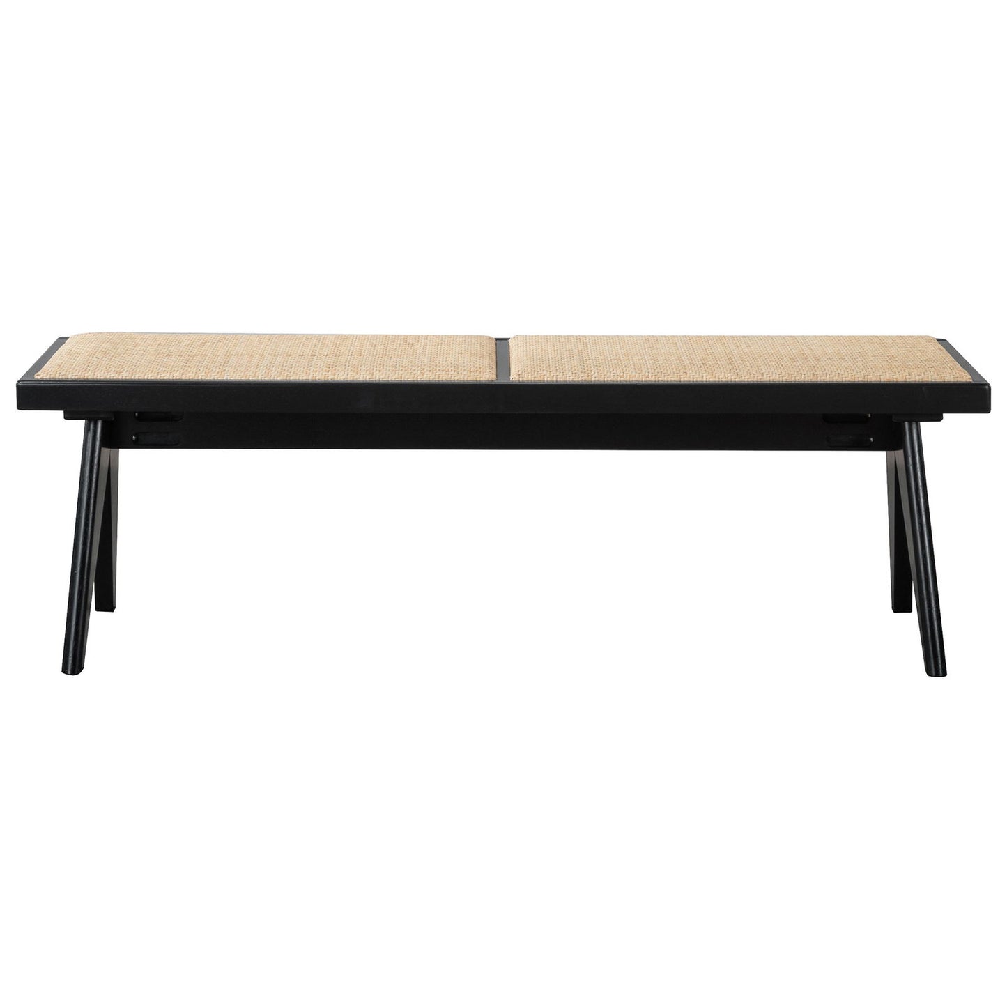 Logan Rattan Bench | Black