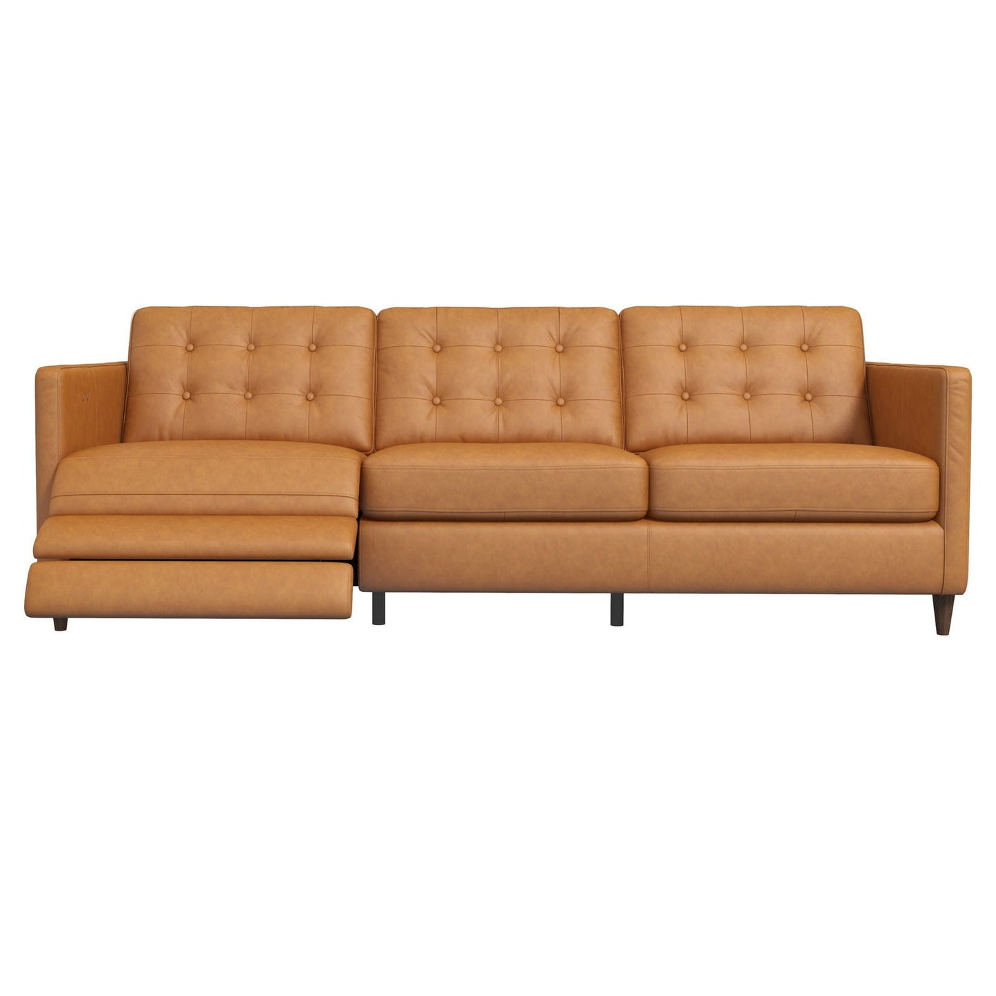Louis Leather Electric Reclining Sofa (Left Facing) | Tan
