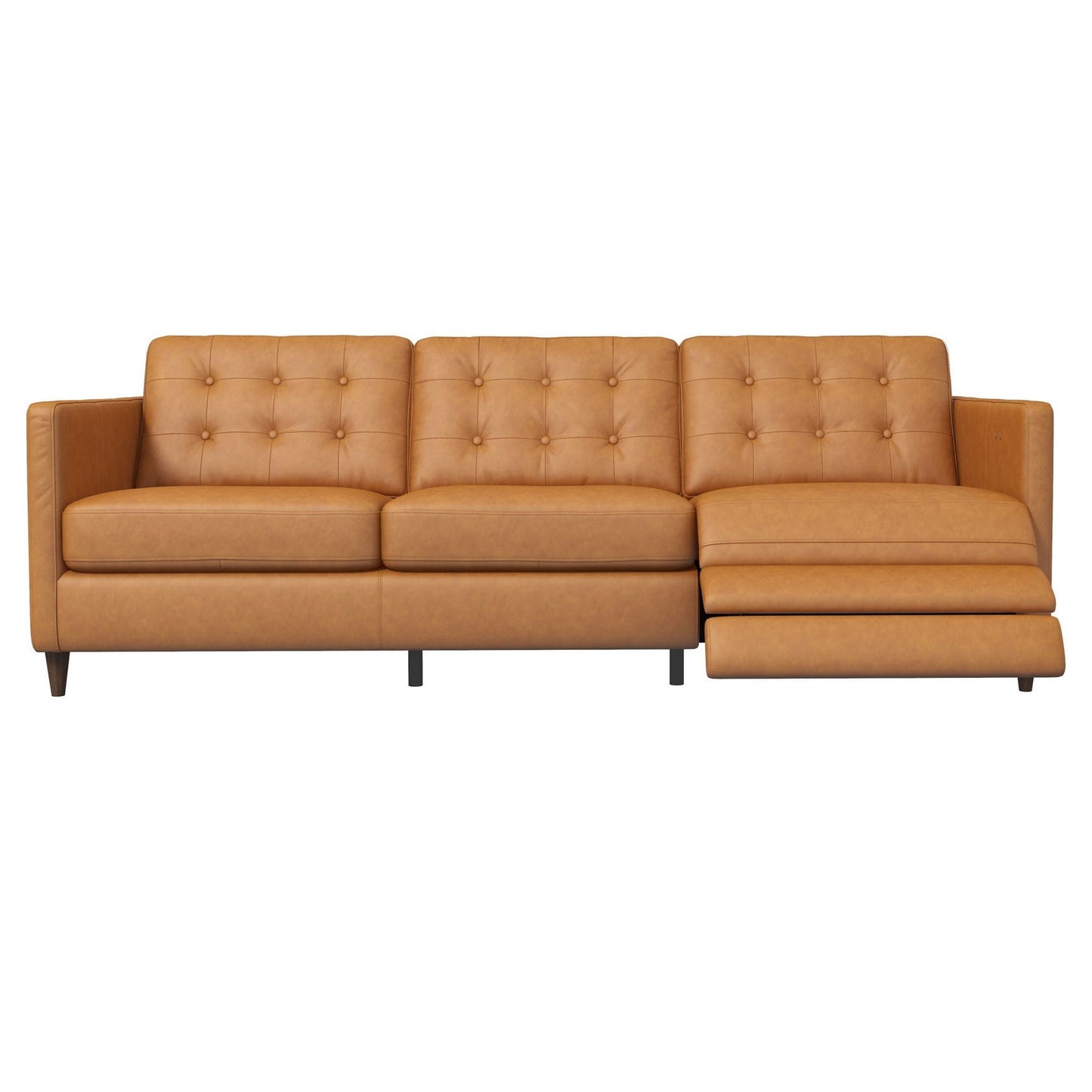 Louis Leather Electric Reclining Sofa (Right Facing) | Tan