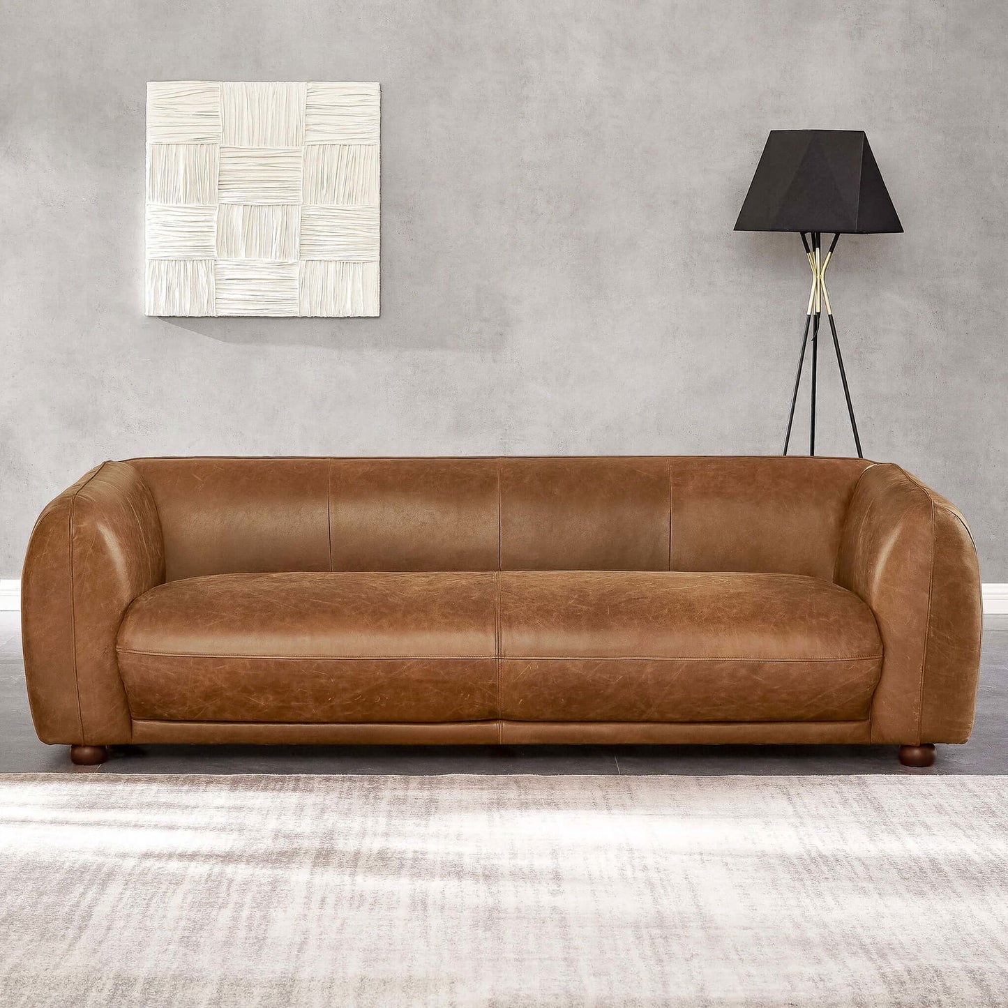 Malory Italian Leather Sofa | Brown