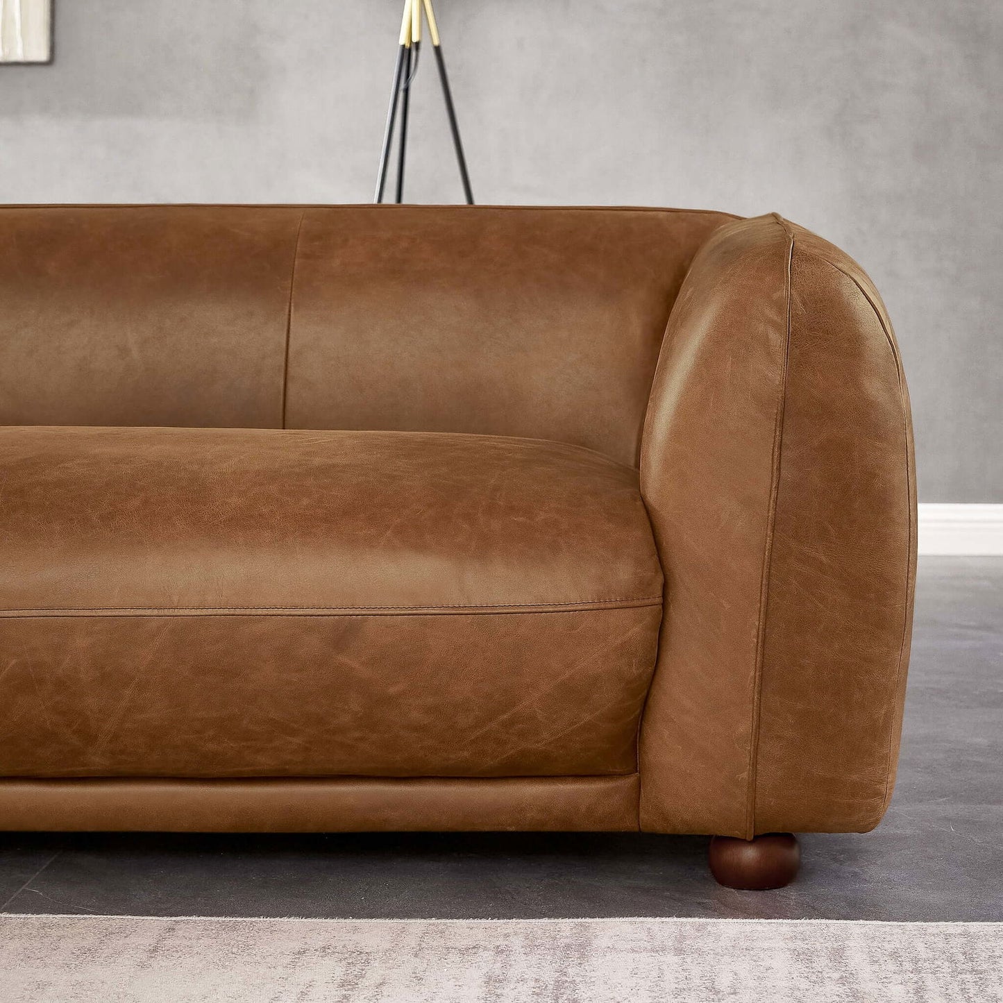 Malory Italian Leather Sofa | Brown