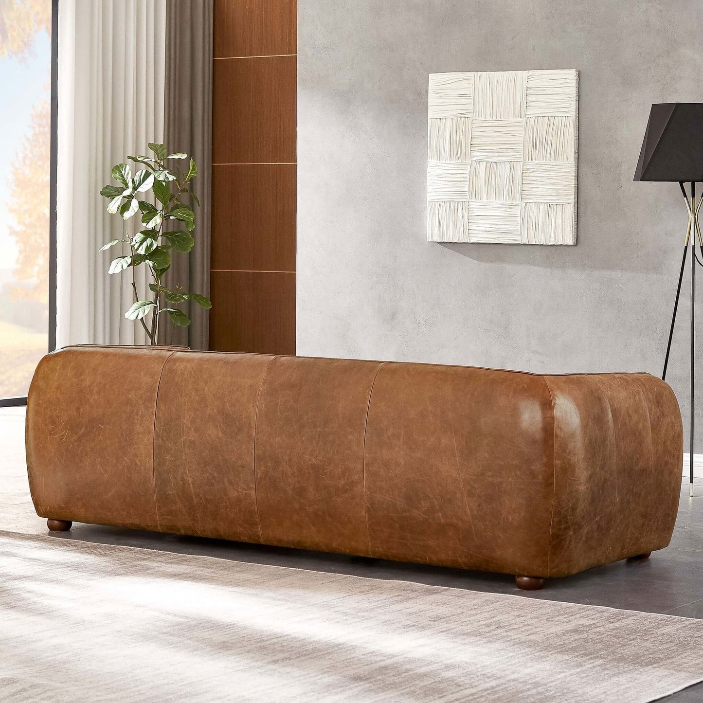 Malory Italian Leather Sofa | Brown