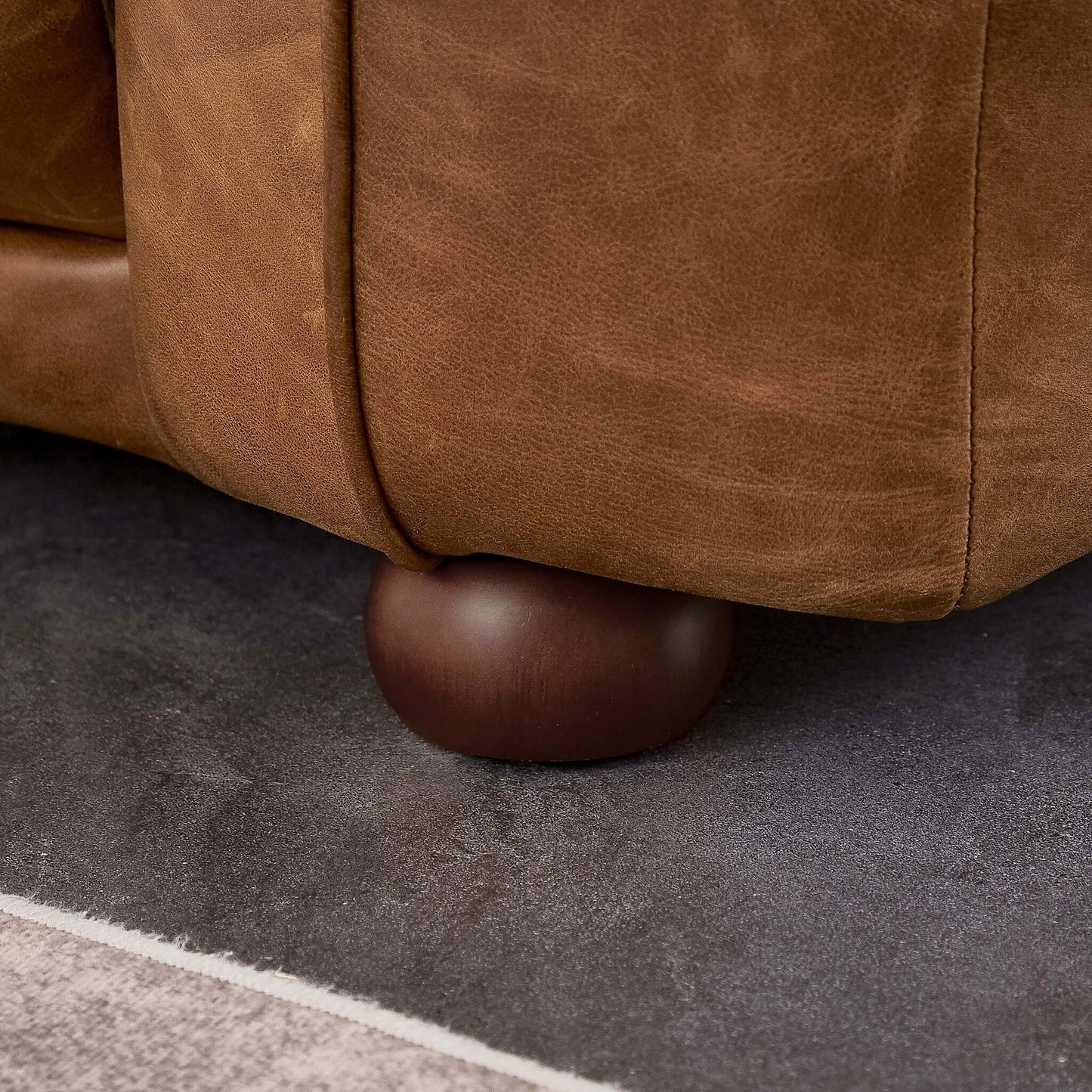 Malory Italian Leather Sofa | Brown