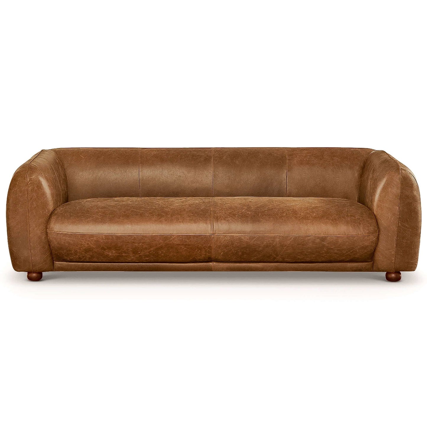 Malory Italian Leather Sofa | Brown