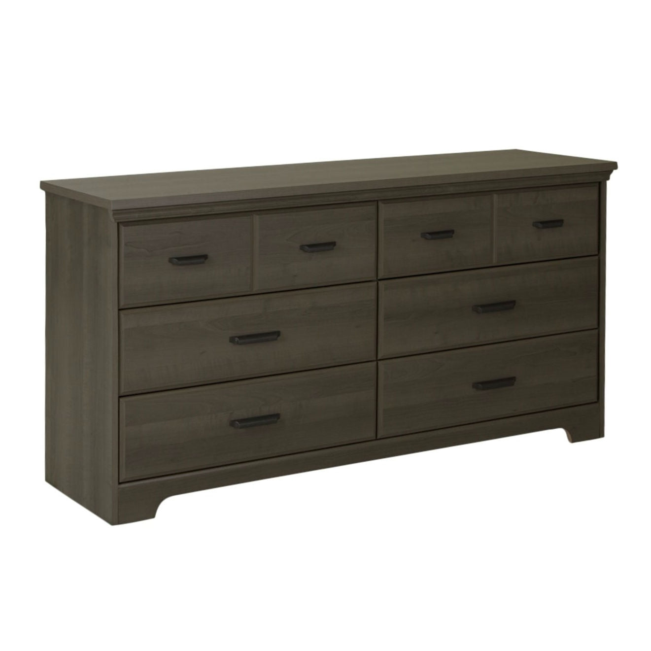 Maple 6-Drawer Double Dresser - Grey