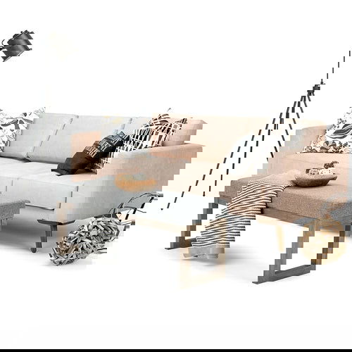 Modern Wood Frame Accent Bench with Grey Upholstered Fabric Seat