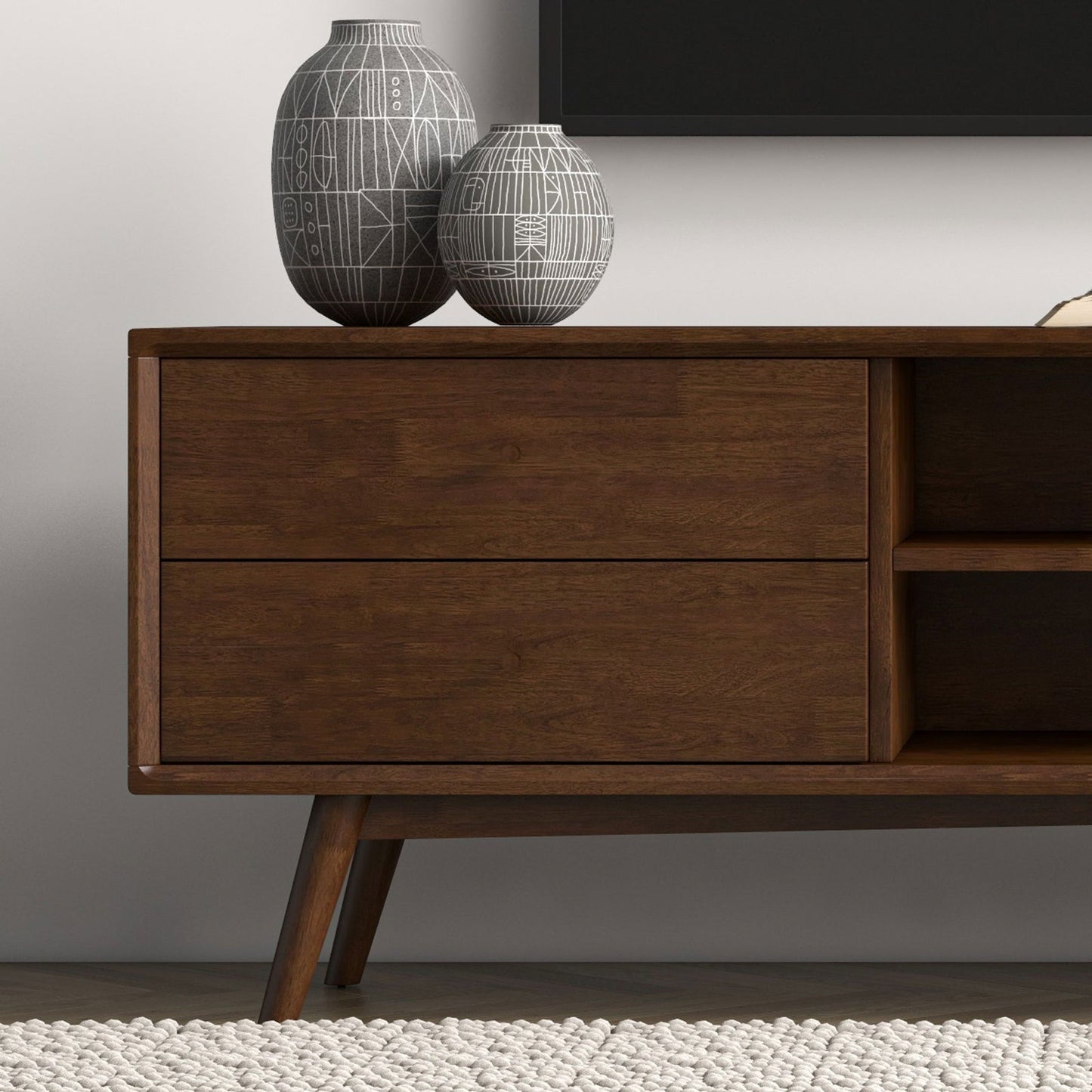 Norman Low Profile 71" TV Stand - Walnut