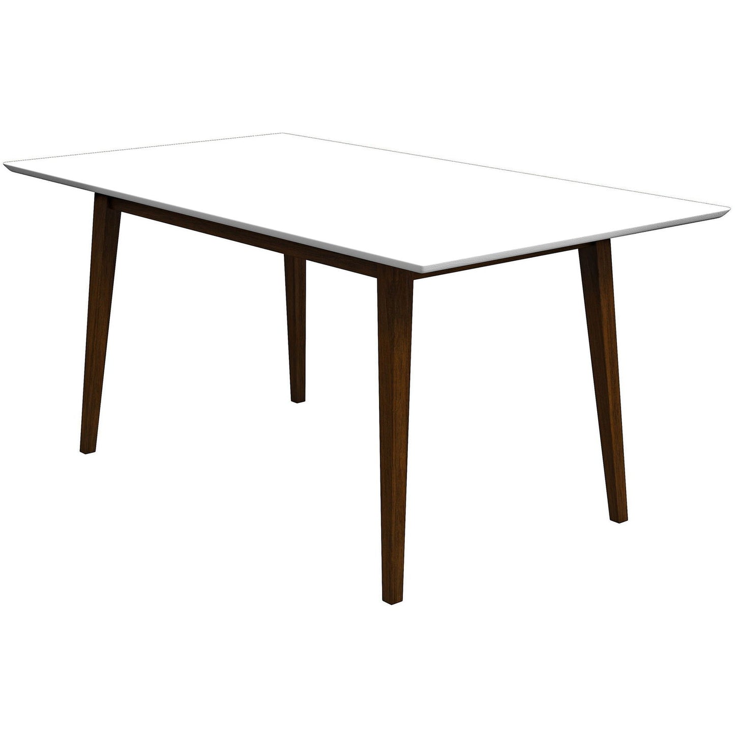 Rectangular 63" Wooden Dining Table | White