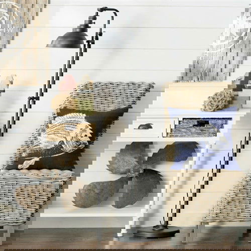 Tall 65" Floor Lamp in Distressed Metal Finish