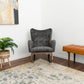 Adina Velvet Fabric Rocking Chair | Grey