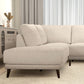 Garwood Sectional Fabric Sofa Cream - Left Facing