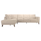 Garwood Sectional Fabric Sofa Cream - Left Facing