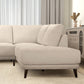 Garwood Sectional Fabric Sofa Cream - Right Facing