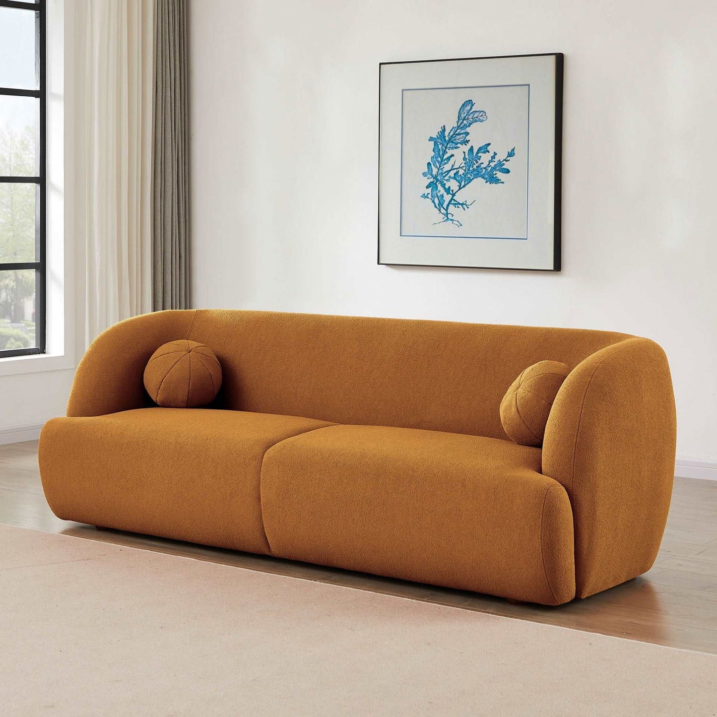 Amiens Boucle Sofa | Burnt Orange