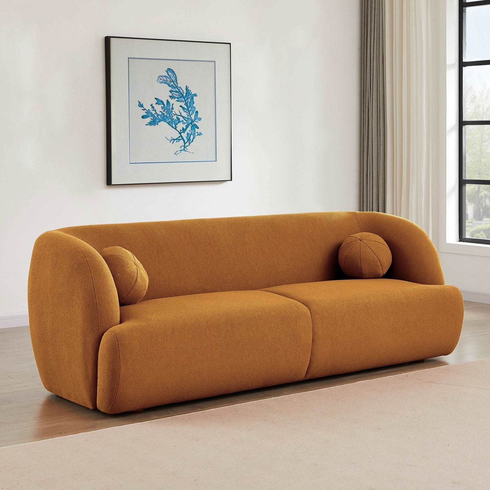 Amiens Boucle Sofa | Burnt Orange
