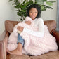 Angel Plush Blanket |  Big - Dusky Pink