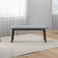 Ariel Small Dining Bench | Light Grey