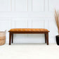 Arnette Leather Bench w/ Buttons | Tan