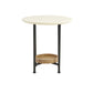 Beaumont End Table | White/Natural