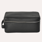 Black Leather Dopp Kit Toiletrie Bag