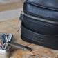 Black Leather Dopp Kit Toiletrie Bag