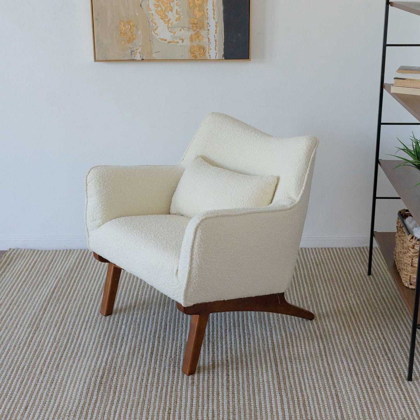 Cantor Boucle Lounge Chair | Beige