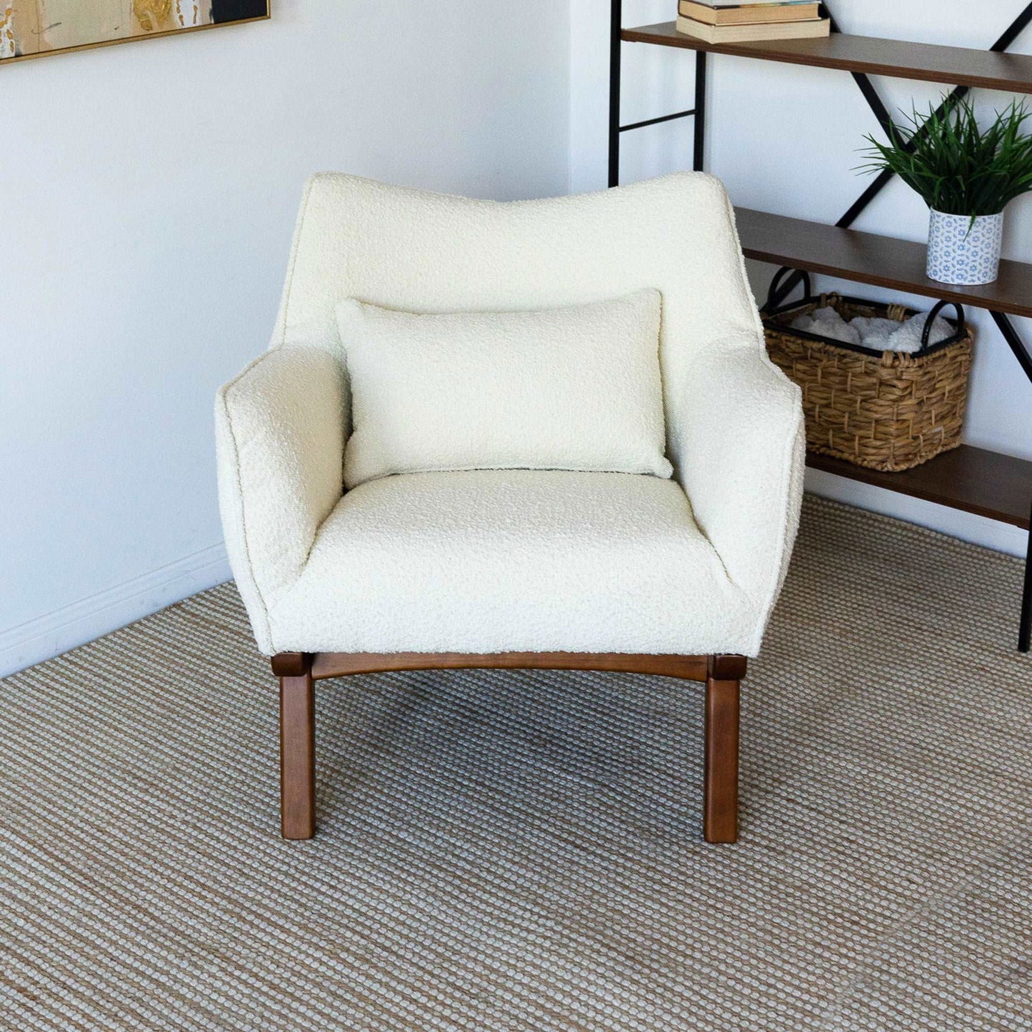 Cantor Boucle Lounge Chair | Beige