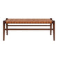 Carrie Leather Bench | Tan