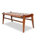 Carrie Leather Bench | Tan