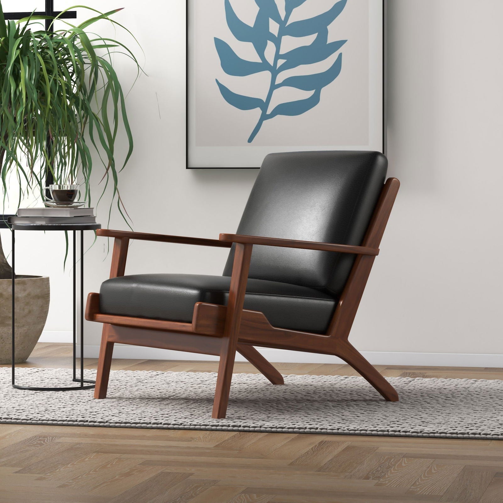 Chandler Lounge Chair | Black Leather