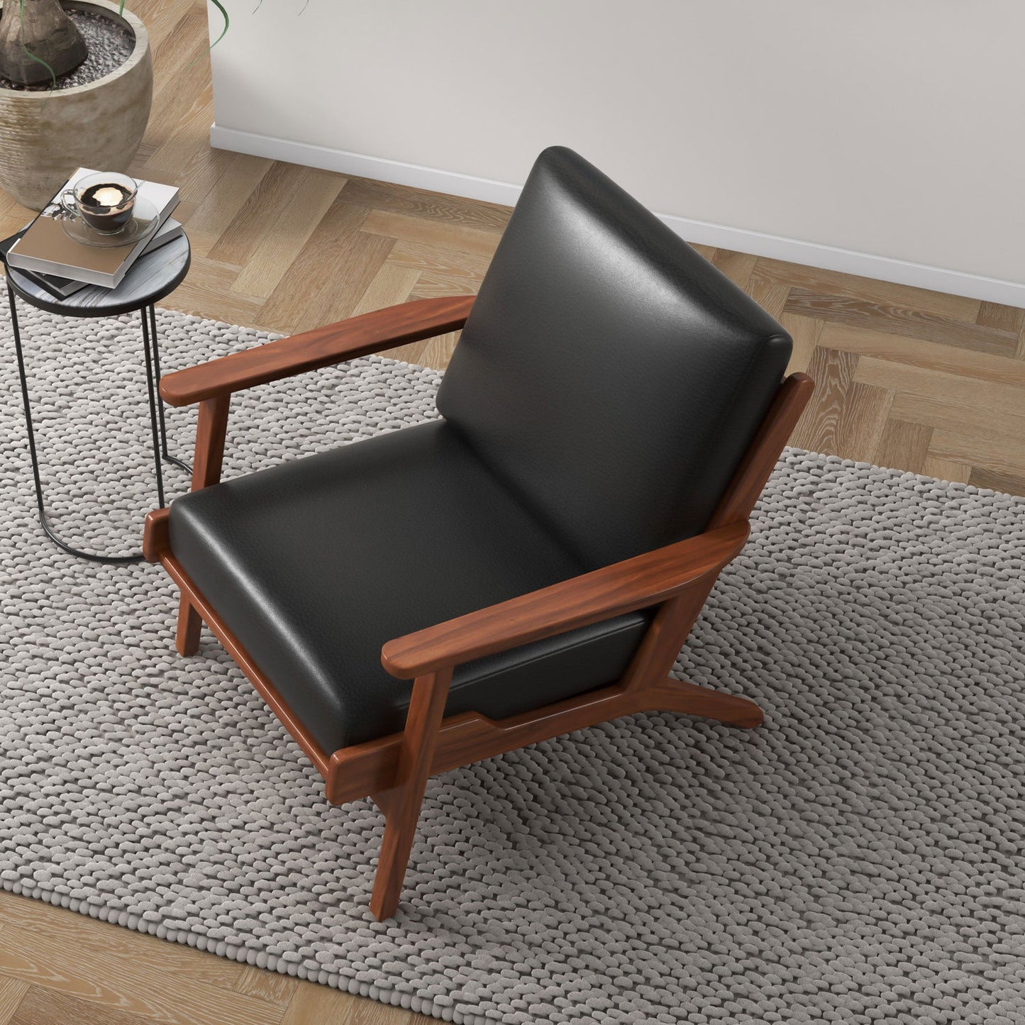Chandler Lounge Chair | Black Leather