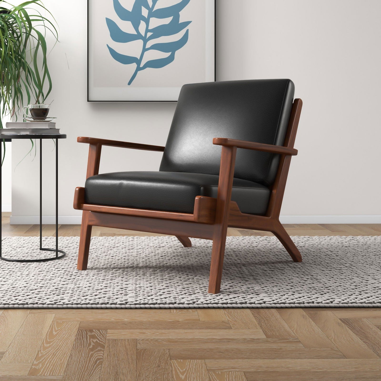 Chandler Lounge Chair | Black Leather
