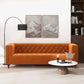Chesterfield Velvet Luxury Sofa | Orange